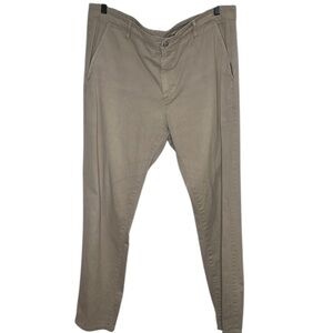 Adriano Goldschmied Supply Tan Standard Issue Slim Khaki Pants Men Size 36 SPOT